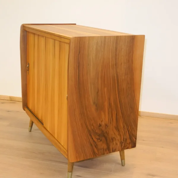 Aktenschränkchen Nussbaum 1950er Jahre Mid-century Modern Design Style Retro Möbel
