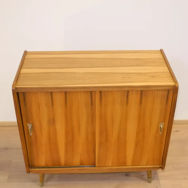 Aktenschränkchen Nussbaum 1950er Jahre Mid-century Modern Design Style Retro Möbel