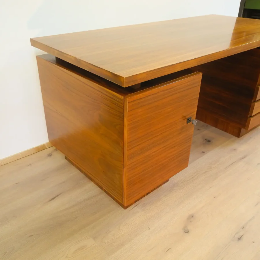 Schreibtisch Nussbaum 1960er Jahre Mid-century Modern Design Style Retro Möbel