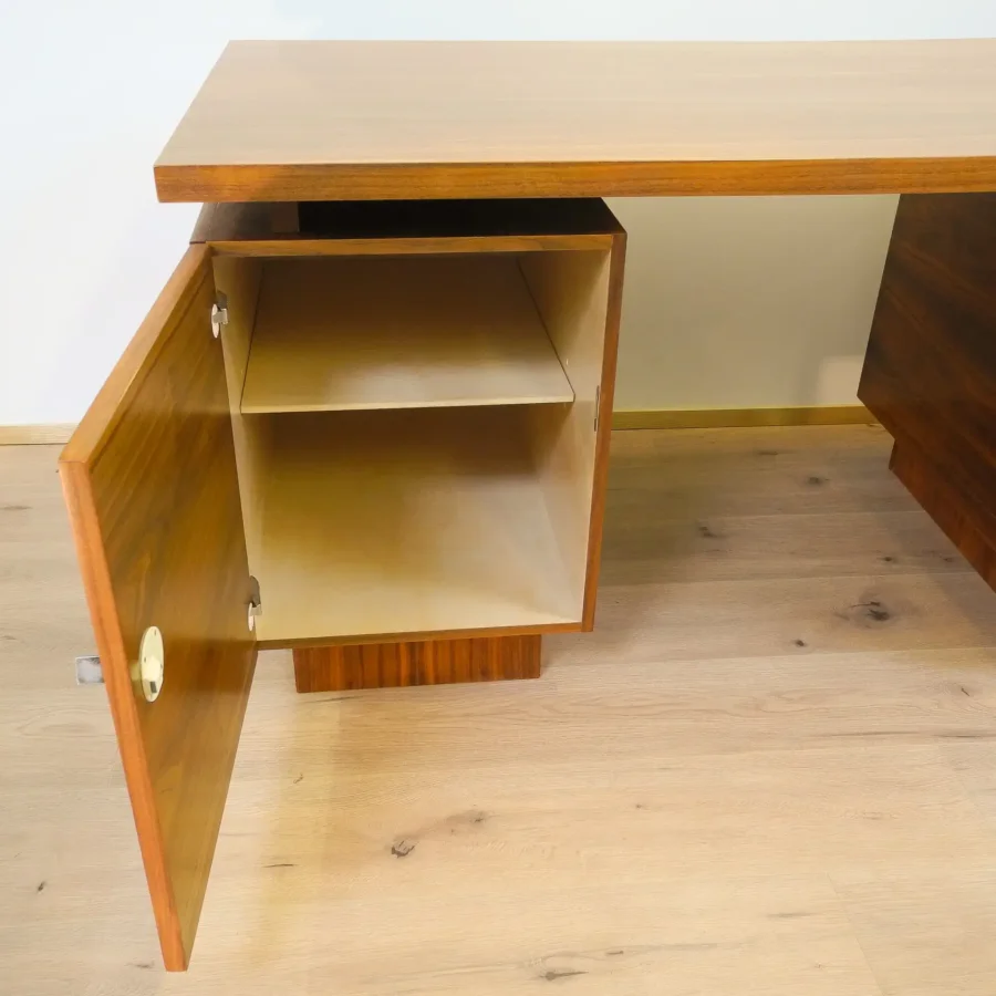 Schreibtisch Nussbaum 1960er Jahre Mid-century Modern Design Style Retro Möbel