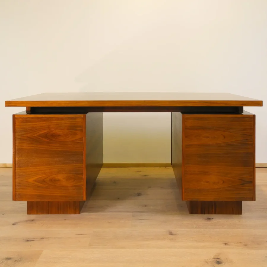 Schreibtisch Nussbaum 1960er Jahre Mid-century Modern Design Style Retro Möbel