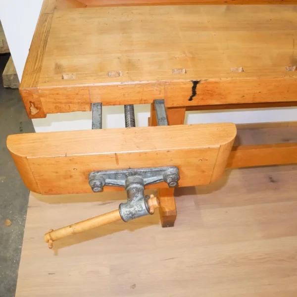 Alte Hobelbank Buche Massiv Mid-century Modern Design Style Retro Möbel