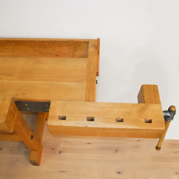 Alte Hobelbank Buche Massiv Mid-century Modern Design Style Retro Möbel