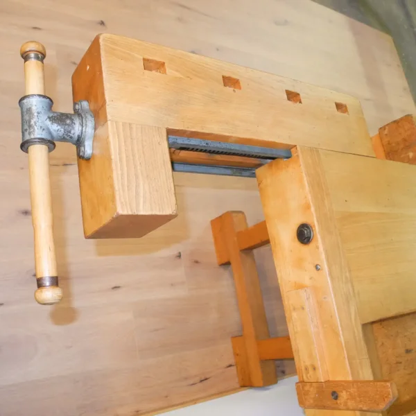 Alte Hobelbank Buche Massiv Mid-century Modern Design Style Retro Möbel