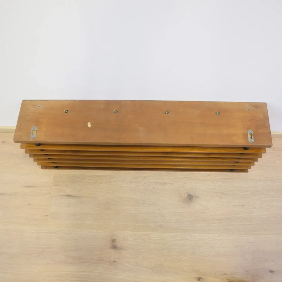 Garderobe mit Hutablage Nussbaum 1960er Jahre Mid-century Modern Design Style Retro Möbel