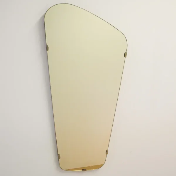 Organisch Geformter Wandspiegel Buche Gebeizt 1950er Jahre Mid-century Modern Design Style Retro Möbel