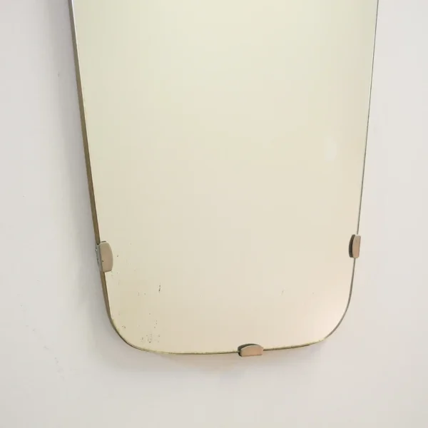 Organisch Geformter Wandspiegel Buche Gebeizt 1950er Jahre Mid-century Modern Design Style Retro Möbel