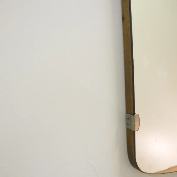 Organisch Geformter Wandspiegel Buche Gebeizt 1950er Jahre Mid-century Modern Design Style Retro Möbel