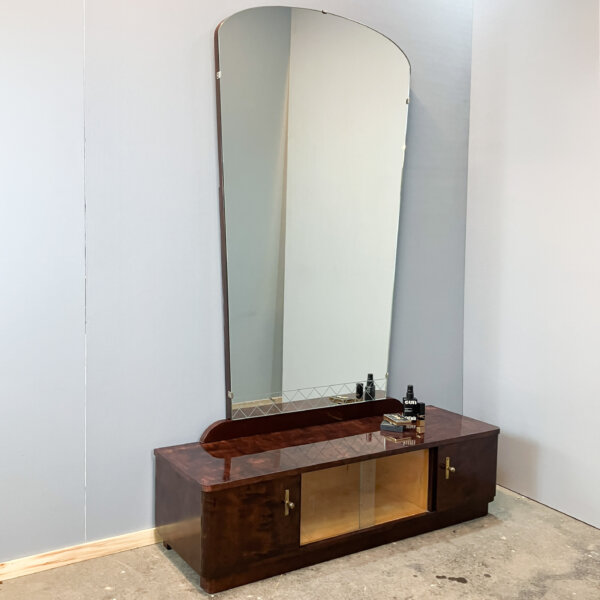 Spiegelkommode Geflammte Birke 50er Jahre Mid-century Modern Design Style Retro Furniture