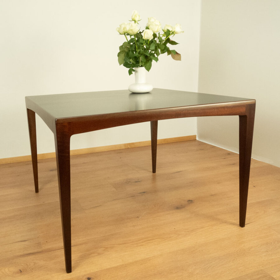 Couchtisch Mahagoni Mit Schwarz Lackierter Tischflaeche 60er Mid-century Modern Design Style Retro Furniture