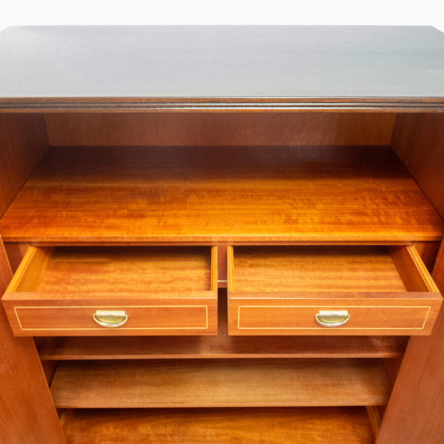 Gr. Kommode Verschiedene Furniere Schwarzbraun Gebeizt 1960er Jahre Mid-century Modern Design Style Retro Möbel