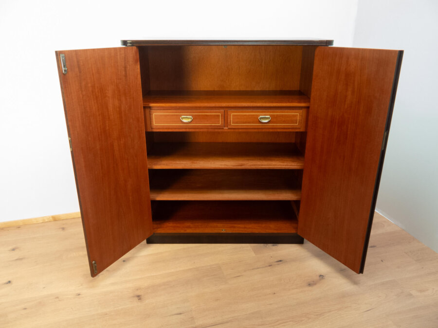 Gr. Kommode Verschiedene Furniere Schwarzbraun Gebeizt 1960er Jahre Mid-century Modern Design Style Retro Möbel