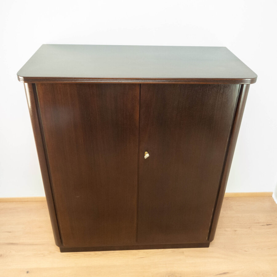 Gr. Kommode Verschiedene Furniere Schwarzbraun Gebeizt 1960er Jahre Mid-century Modern Design Style Retro Möbel