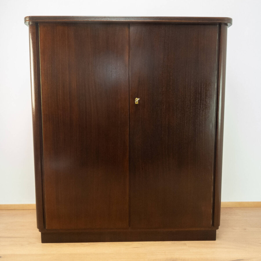 Gr. Kommode Verschiedene Furniere Schwarzbraun Gebeizt 1960er Jahre Mid-century Modern Design Style Retro Möbel