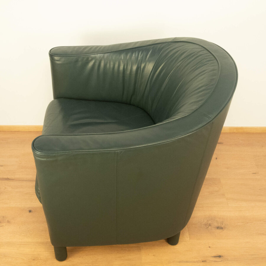 4 Loungssessel Walter Knoll Holzgestell Komplett mit Leder Bezogen Ca. 80er Jahre Mid-century Modern Design Style Retro Möbel