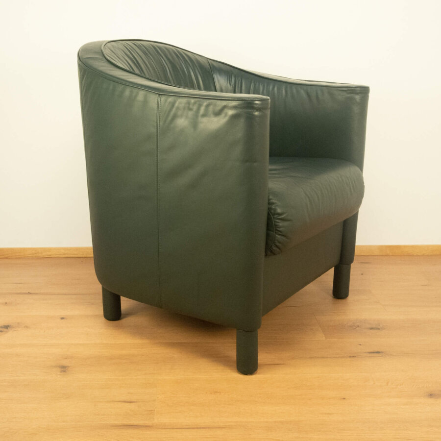 4 Loungssessel Walter Knoll Holzgestell Komplett mit Leder Bezogen Ca. 80er Jahre Mid-century Modern Design Style Retro Möbel