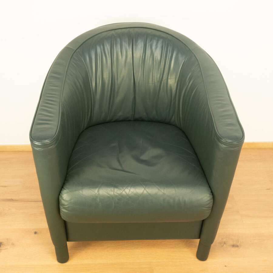 4 Loungssessel Walter Knoll Holzgestell Komplett mit Leder Bezogen Ca. 80er Jahre Mid-century Modern Design Style Retro Möbel
