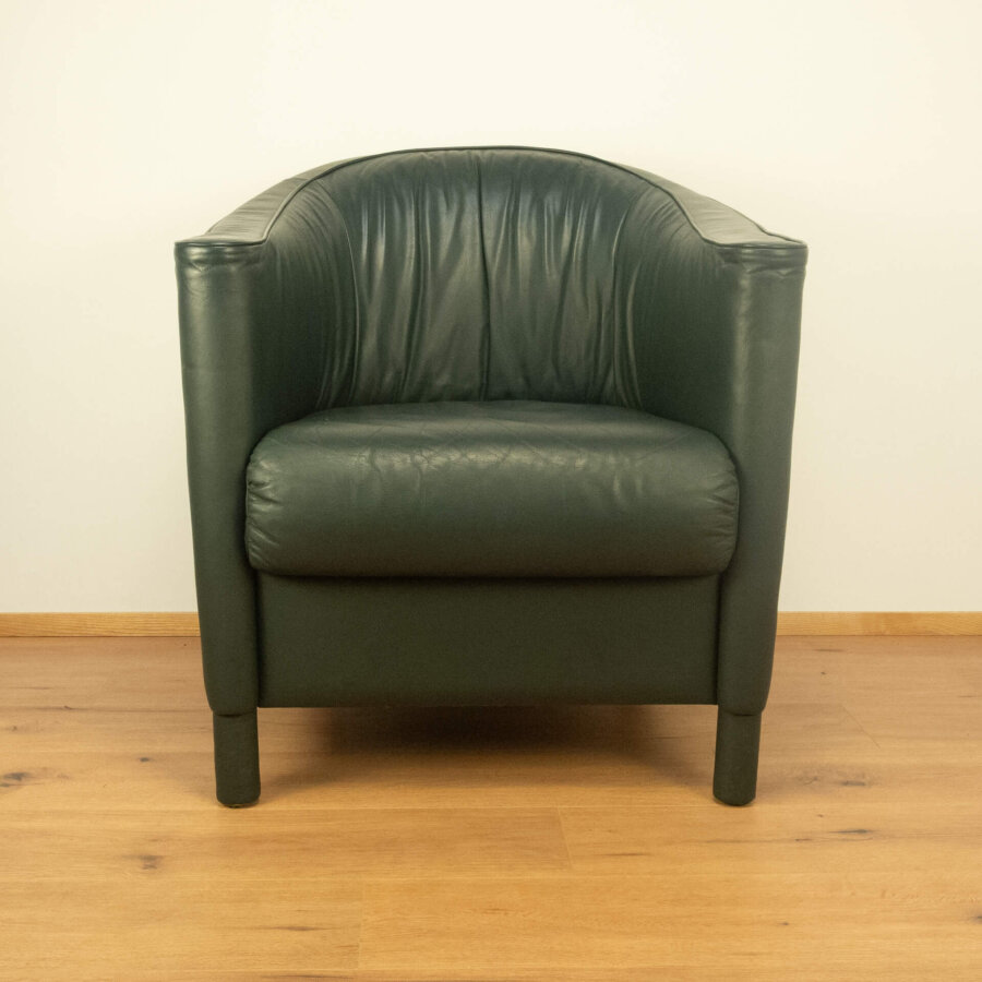 4 Loungssessel Walter Knoll Holzgestell Komplett mit Leder Bezogen Ca. 80er Jahre Mid-century Modern Design Style Retro Möbel