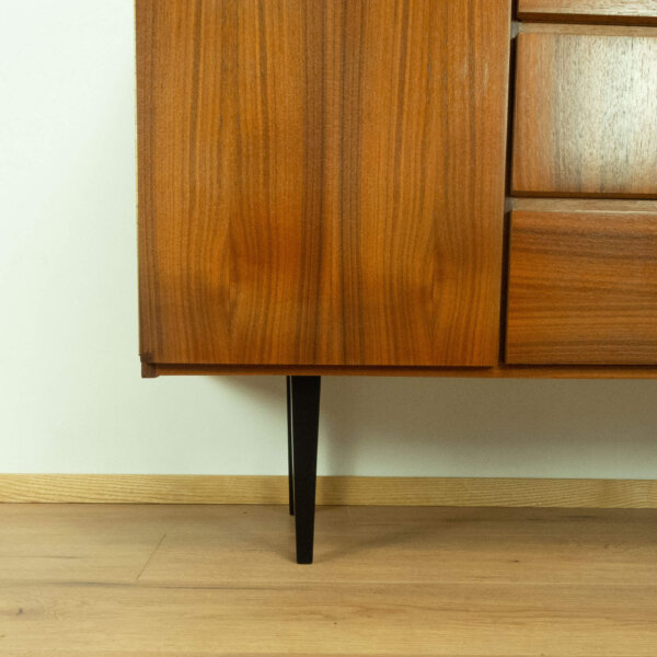 Schuhschrank Nussbaum 1960er Jahre 01 Mid-century Modern Design Style Retro Möbel
