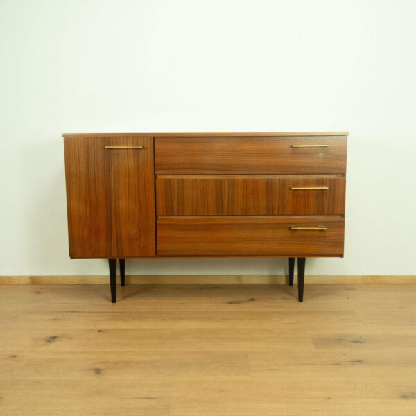 Schuhschrank Nussbaum 1960er Jahre Mid-century Modern Design Style Retro Möbel