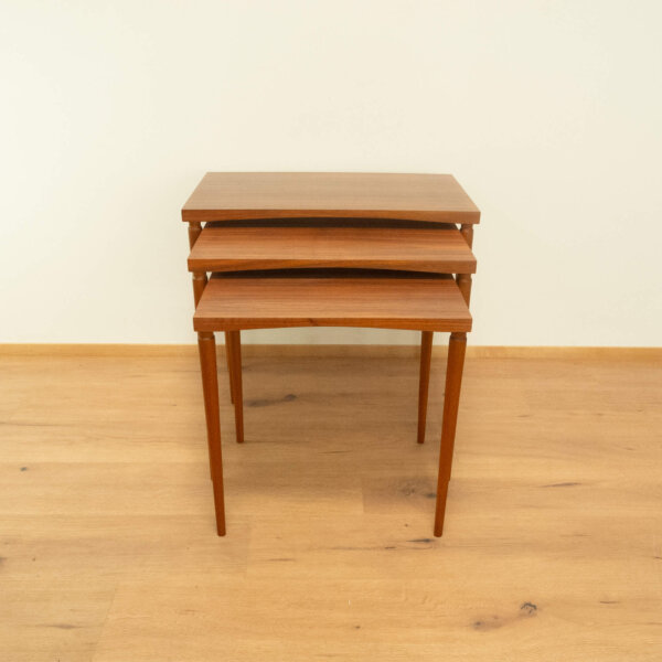 3er Satztische Nussbaum 1960er Jahre Mid-century Modern Design Style Retro Möbel
