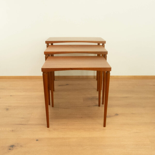 3er Satztische Nussbaum 1960er Jahre Mid-century Modern Design Style Retro Möbel