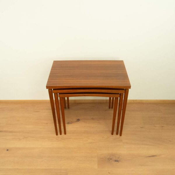 3er Satztische Nussbaum 1960er Jahre Mid-century Modern Design Style Retro Möbel