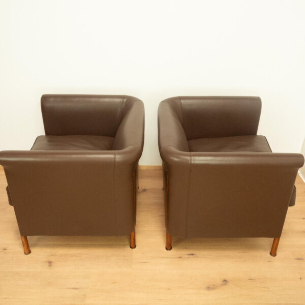 Clubgarnitur von Antonio Citterio für Moroso Braunes Leder 1980er Jahre Mid-century Modern Design Style Retro Möbel