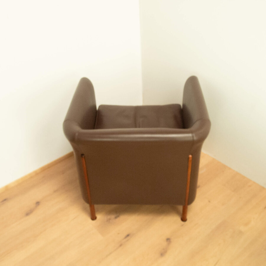 Clubgarnitur von Antonio Citterio für Moroso Braunes Leder 1980er Jahre Mid-century Modern Design Style Retro Möbel