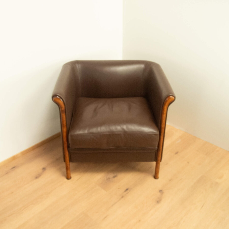 Clubgarnitur von Antonio Citterio für Moroso Braunes Leder 1980er Jahre Mid-century Modern Design Style Retro Möbel