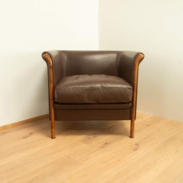 Clubgarnitur von Antonio Citterio für Moroso Braunes Leder 1980er Jahre Mid-century Modern Design Style Retro Möbel