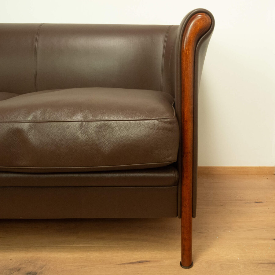 Clubgarnitur von Antonio Citterio für Moroso Braunes Leder 1980er Jahre Mid-century Modern Design Style Retro Möbel