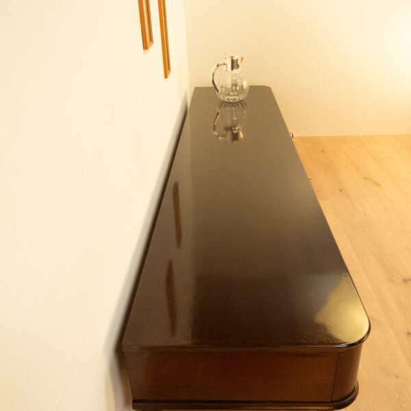 Lowboard mit 4 Schubladen Dunkelbraun Gebeizt 1950er Jahre Mid-century Modern Design Style Retro Möbel