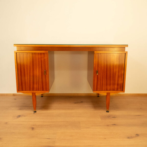Schreibtisch von Sicame Tropenholz 1960er Jahre Mid-century Modern Design Style Retro Möbel