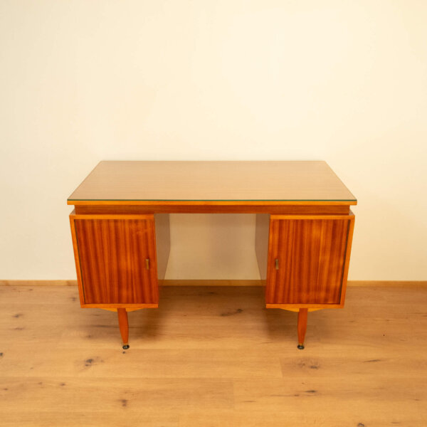 Schreibtisch von Sicame Tropenholz 1960er Jahre Mid-century Modern Design Style Retro Möbel