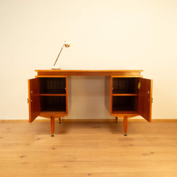 Schreibtisch von Sicame Tropenholz 1960er Jahre Mid-century Modern Design Style Retro Möbel