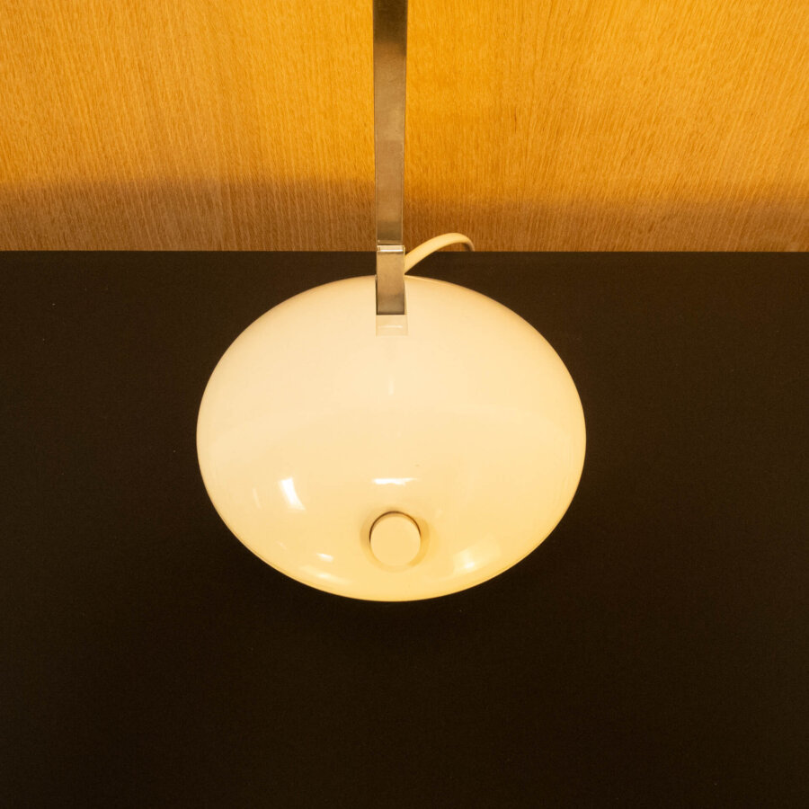 Ausziehbare Tischleuchte von Eichhoff Metall und Kunststoff 1970er Jahre Mid-century Modern Design Style Retro Möbel