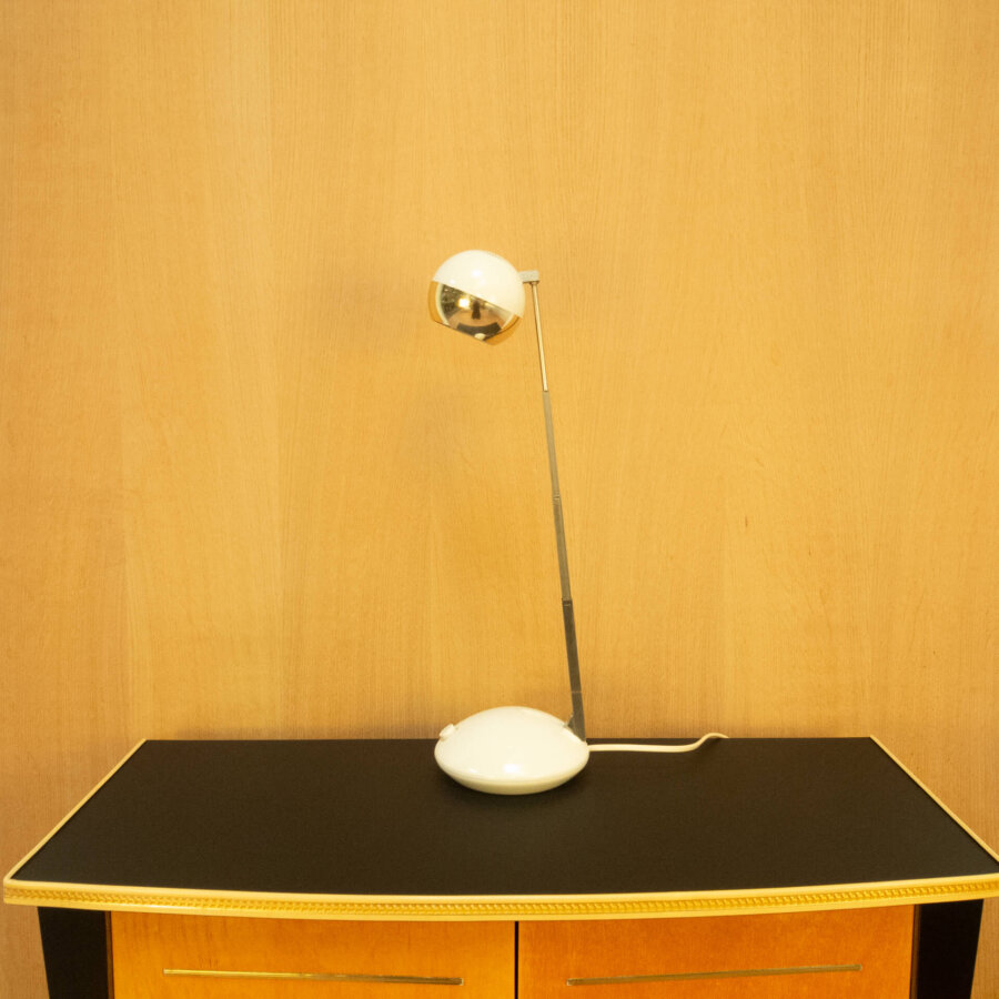 Ausziehbare Tischleuchte von Eichhoff Metall und Kunststoff 1970er Jahre Mid-century Modern Design Style Retro Möbel