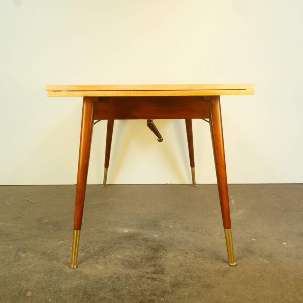 Höhenverstellbarer Couchtisch Ahorn Buche 1950er Jahre Mid-century Modern Design Style Retro Möbel