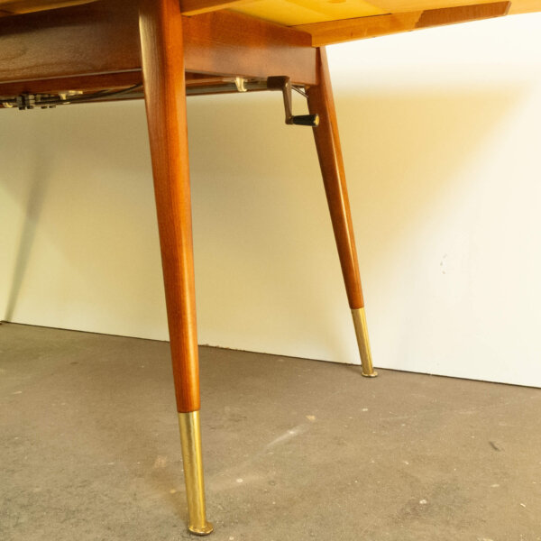 Höhenverstellbarer Couchtisch Ahorn Buche 1950er Jahre Mid-century Modern Design Style Retro Möbel