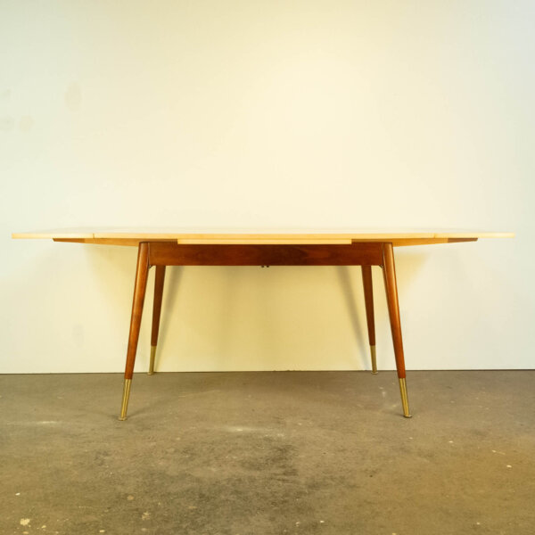 Höhenverstellbarer Couchtisch Ahorn Buche 1950er Jahre Mid-century Modern Design Style Retro Möbel