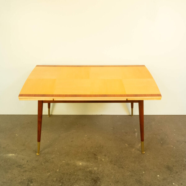 Höhenverstellbarer Couchtisch Ahorn Buche 1950er Jahre Mid-century Modern Design Style Retro Möbel
