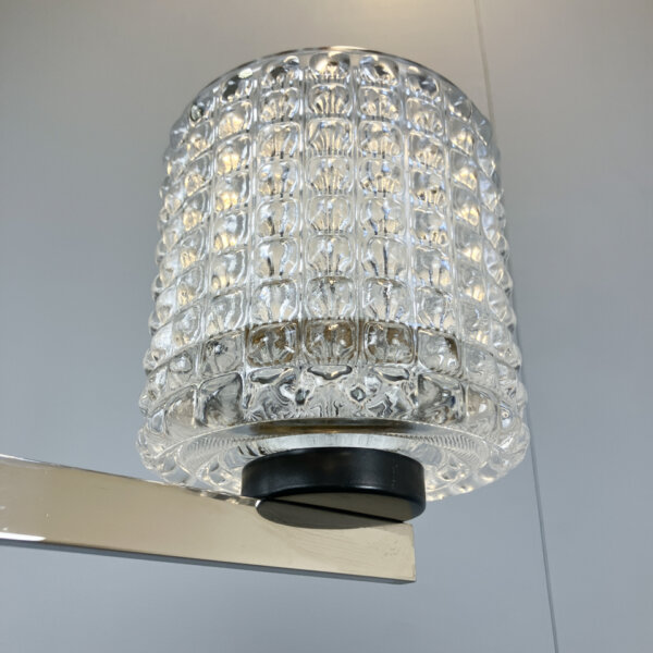 Sechsflammiger Kronleuchter Von Kaiser Leuchten Chrom Glas 1960er Jahre Mid-century Modern Design Style Retro Furniture