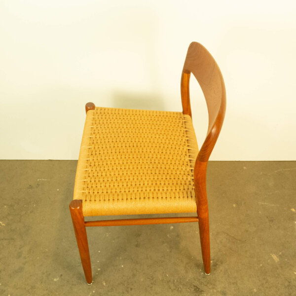 Esstischstühle Dänisches Design von Niels Otto Möller Teak und Papierkordel 1960er Jahre Mid-century Modern Design Style Retro Möbel