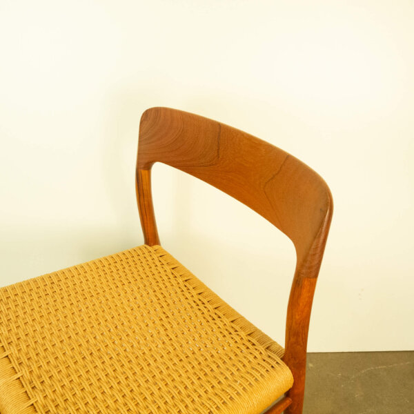 Esstischstühle Dänisches Design von Niels Otto Möller Teak und Papierkordel 1960er Jahre Mid-century Modern Design Style Retro Möbel
