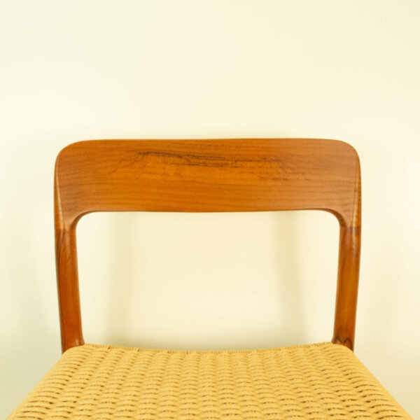 Esstischstühle Dänisches Design von Niels Otto Möller Teak und Papierkordel 1960er Jahre Mid-century Modern Design Style Retro Möbel