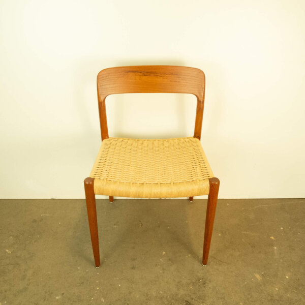 Esstischstühle Dänisches Design von Niels Otto Möller Teak und Papierkordel 1960er Jahre Mid-century Modern Design Style Retro Möbel