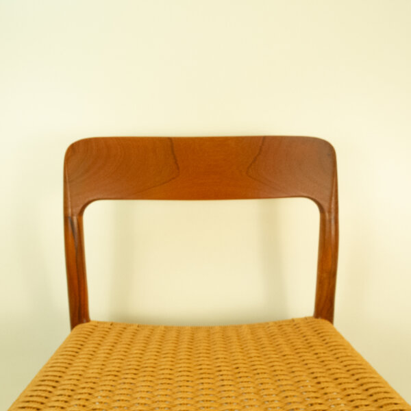 Esstischstuehle Daenisches Design Von Niels Otto Moeller Teak Und Papierkordel 1960er Jahre Mid-century Modern Design Style Retro Furniture