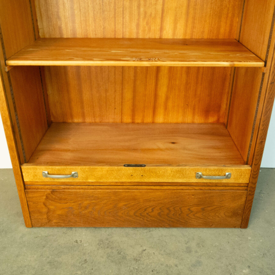 Rolladenschrank Eiche 1950er Jahre Mid-century Modern Design Style Retro Möbel