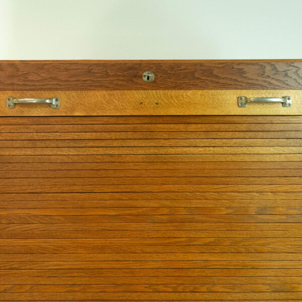 Rolladenschrank Eiche 1950er Jahre Mid-century Modern Design Style Retro Möbel